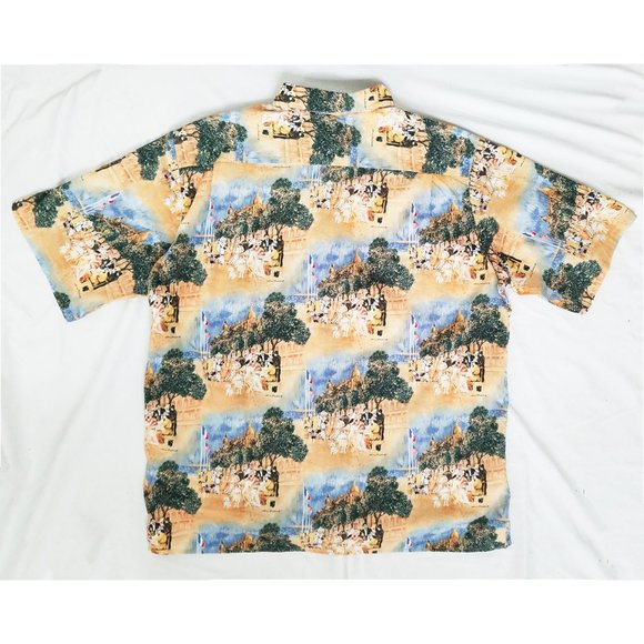 REYN SPOONER GUY BUFFET Collectiion Vintage Mens Button Shirt French Riviera - Picture 9 of 10